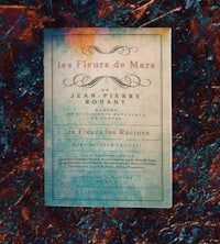 a book with the title les fleurs de man